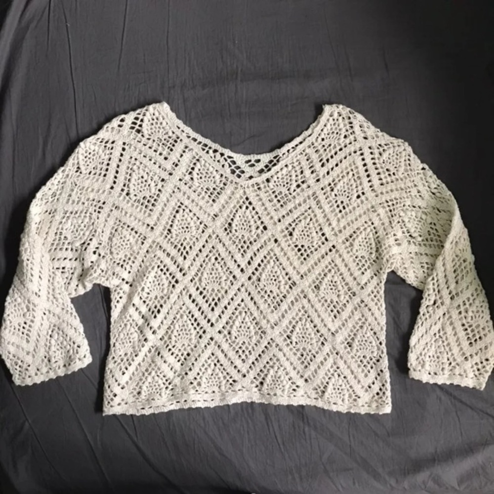 White Lacey top